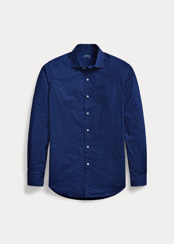 Men's Polo Ralph Lauren Classic Fit Dot Poplin Shirts | 836521EJH